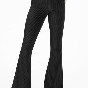 Aerie Groove On Velour Flare Pants Dark Gray Size XL NWT